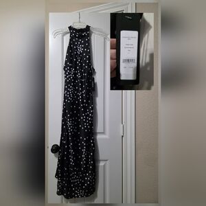 bebe Black and White Midi Dress